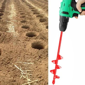 

Durable Garden Auger Hole Digger Spiral Drill Bit Head For Garden Yard Planter Tools For Flower Bulb Plant