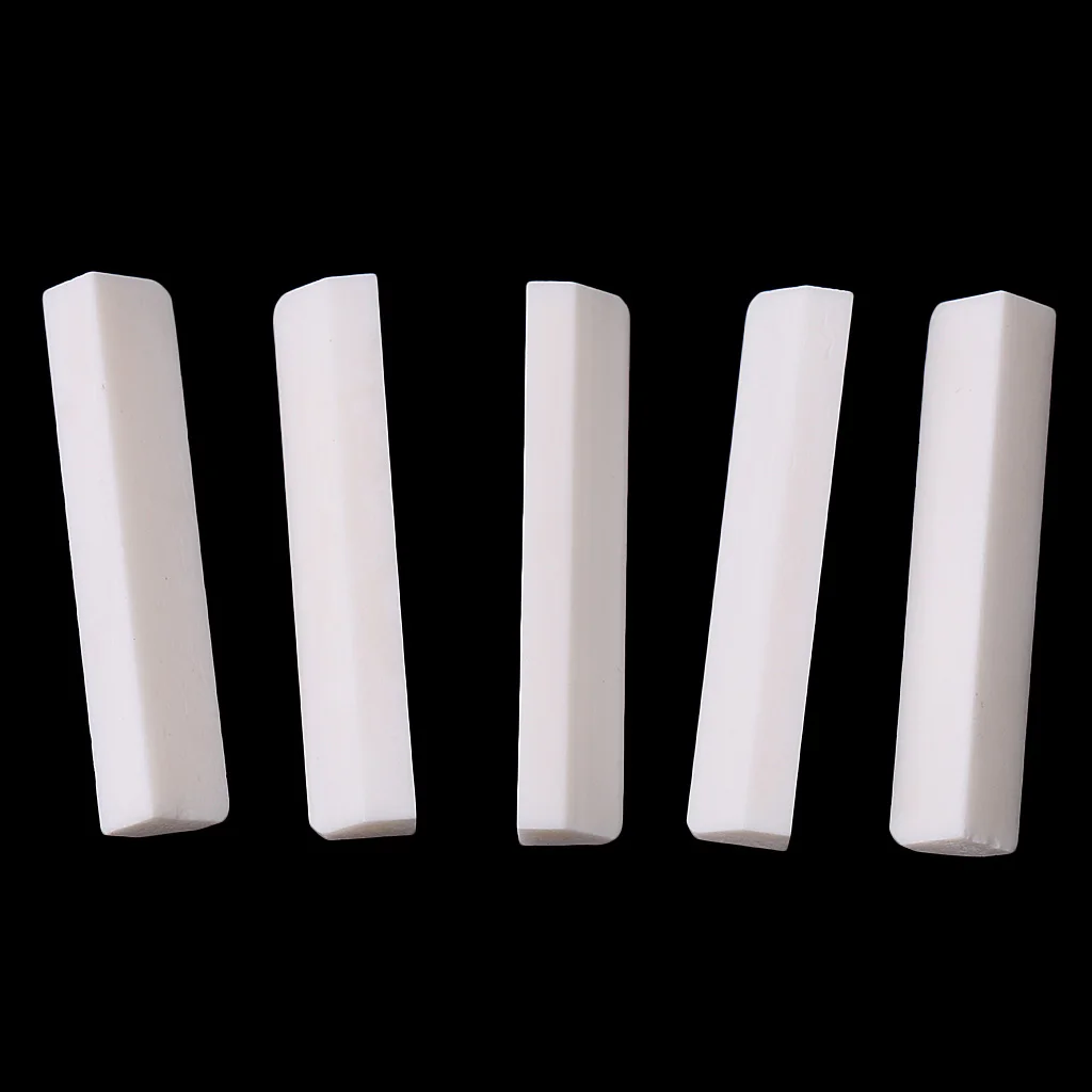 5PCS Cattle Bone Material Guitar Bass Blank Saddles String Nuts for Guitar