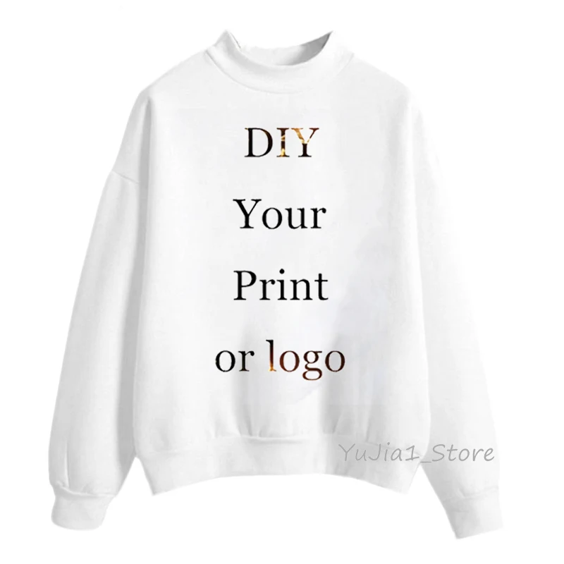 

Customized hoodies women DIY Your Print or Logo White custom Hoodie women’s sweatshirt turtleneck pullover winter sweat