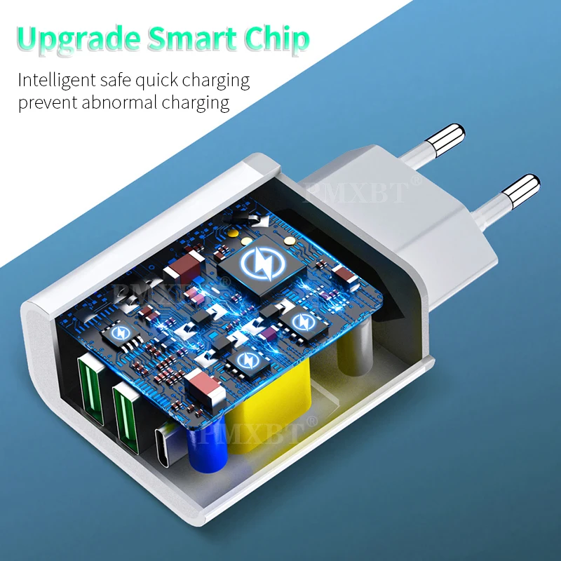 PMXBT 36W быстрое зарядное устройство QC 3 0 PD для Samsung Xiaomi Мобильный телефон Быстрая