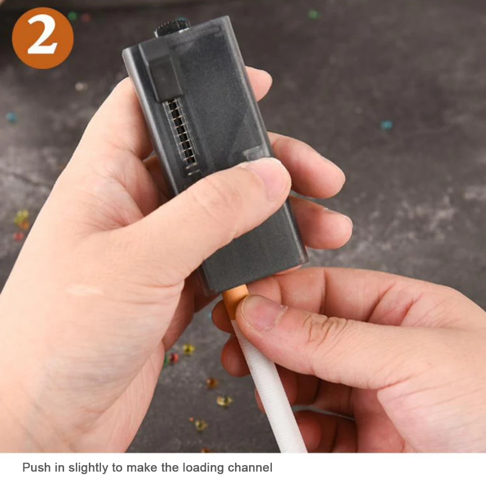 Портативный DIY всплывающий дым Push ball Box Контейнер бусина толкатель сигарет
