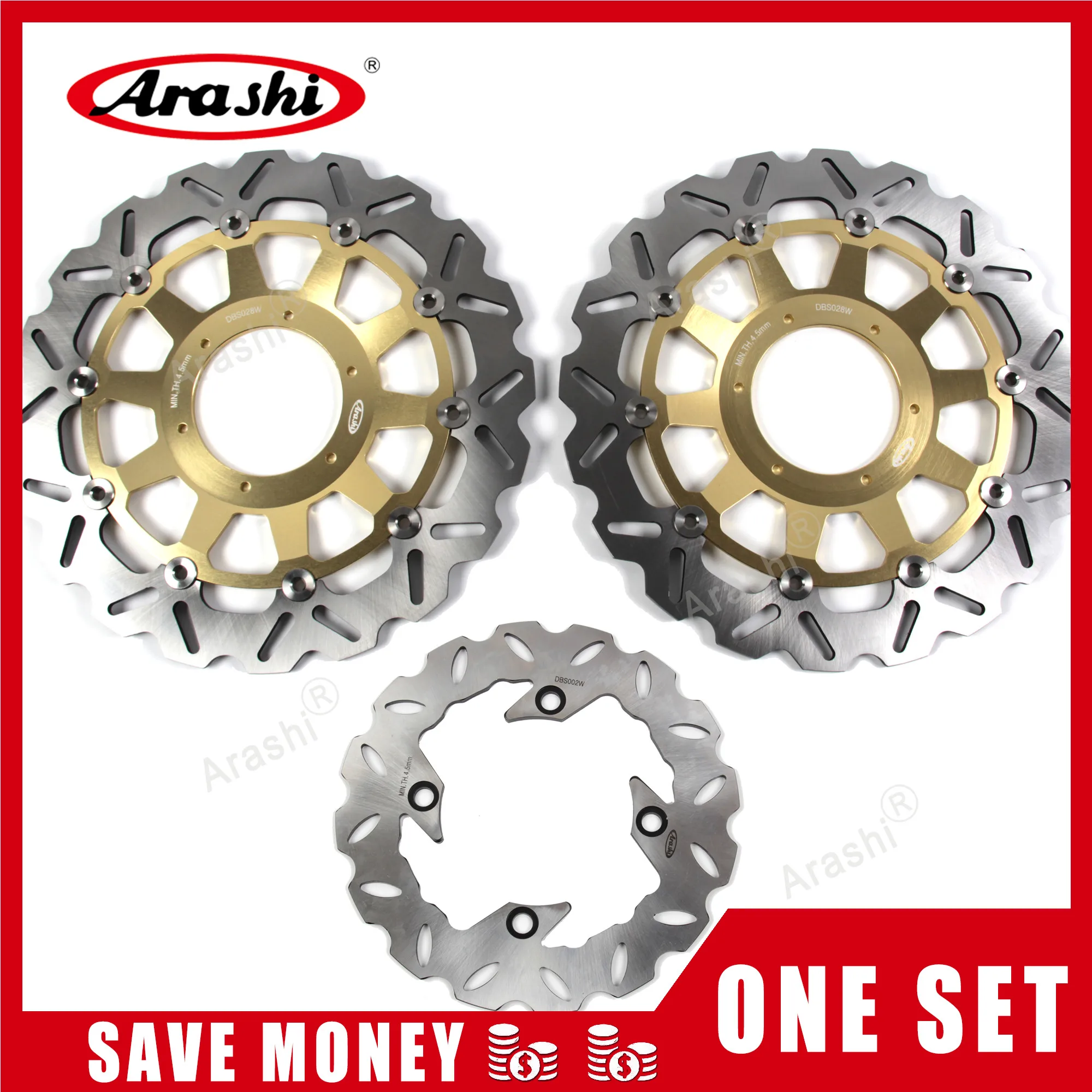 Arashi 1 комплект для HONDA CBR954RR 2002 2003 CNC плавающие передние тормозные диски задние