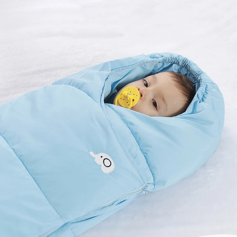 OLOEY/ зимний плотный теплый спальный мешок для малышей; детская коляска; хлопковые детские спальные мешки; конверт для новорожденных; спальный мешок для малышей - Цвет: Синий