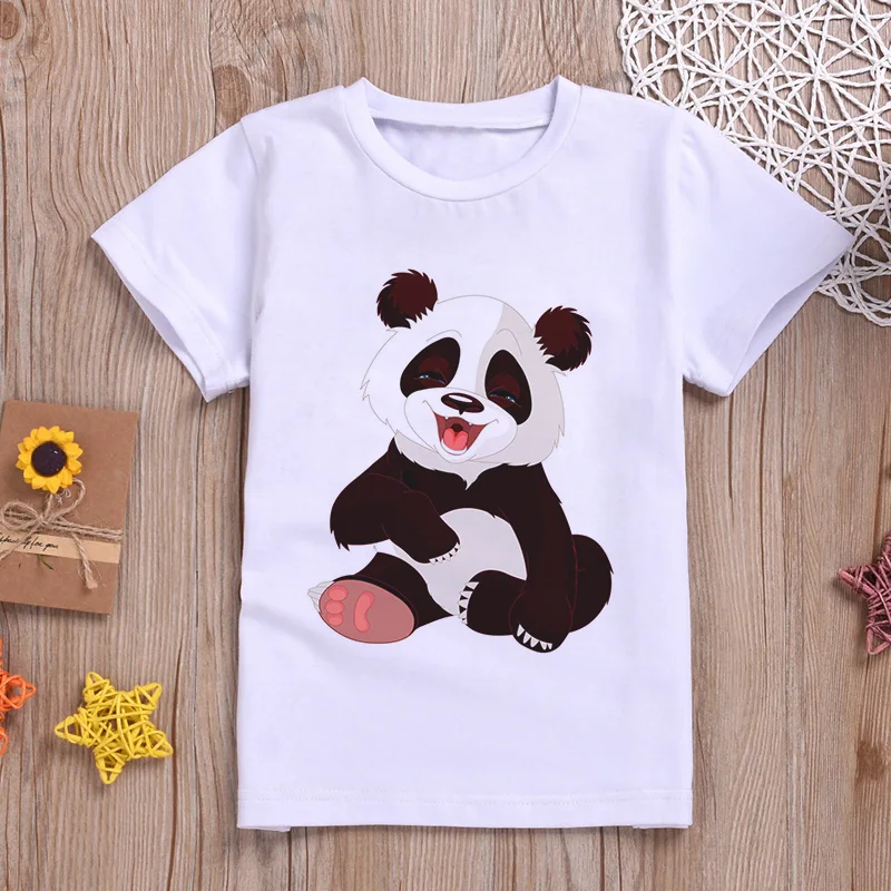 Fashion New T Shirt Girl Panda Polar Bear Cute Girls T Shirt