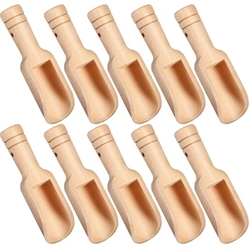 

Wooden Round Handle Scoop Teaspoon Small Salt Shovel Milk Powder Scoops Condiment Spoons Coffee Tea Sugar Spoon 25Pcs