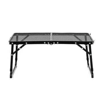 

Portable Foldable Tables Camping Outdoor Furniture Iron Tables Picnic Sprayed Iron Mesh Panel Ultra Light Anti Slip Folding Desk