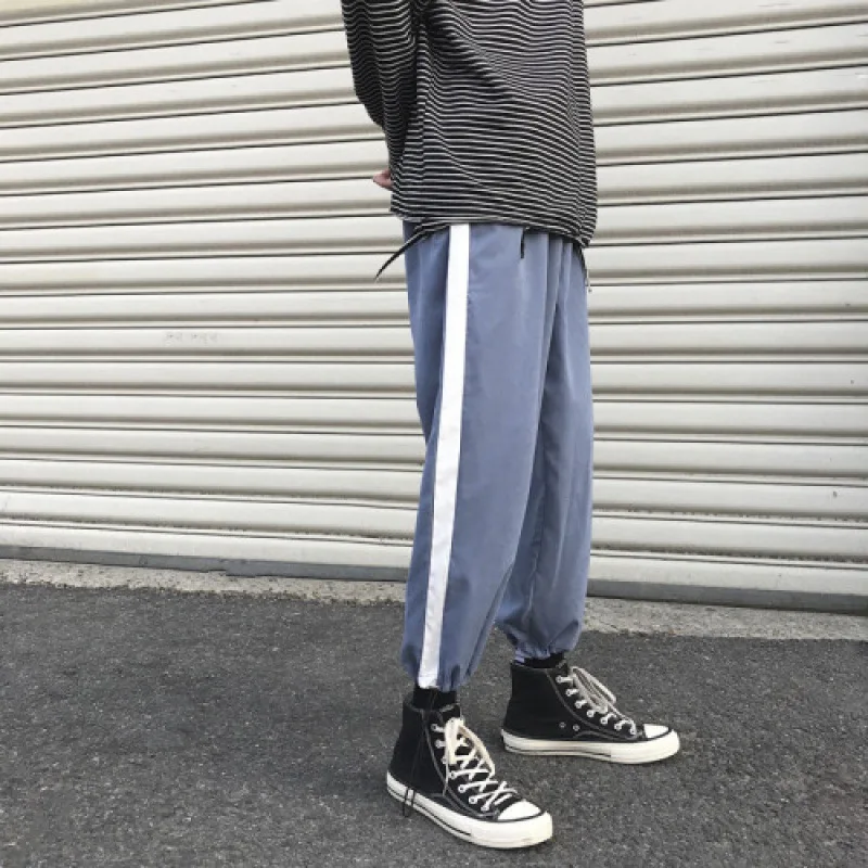 

Spring And Summer snow rong Thin Casual Pants Men's Hong Kong Style Popular Brand Sports Harem Pants Teenager Beam Leg Versatile