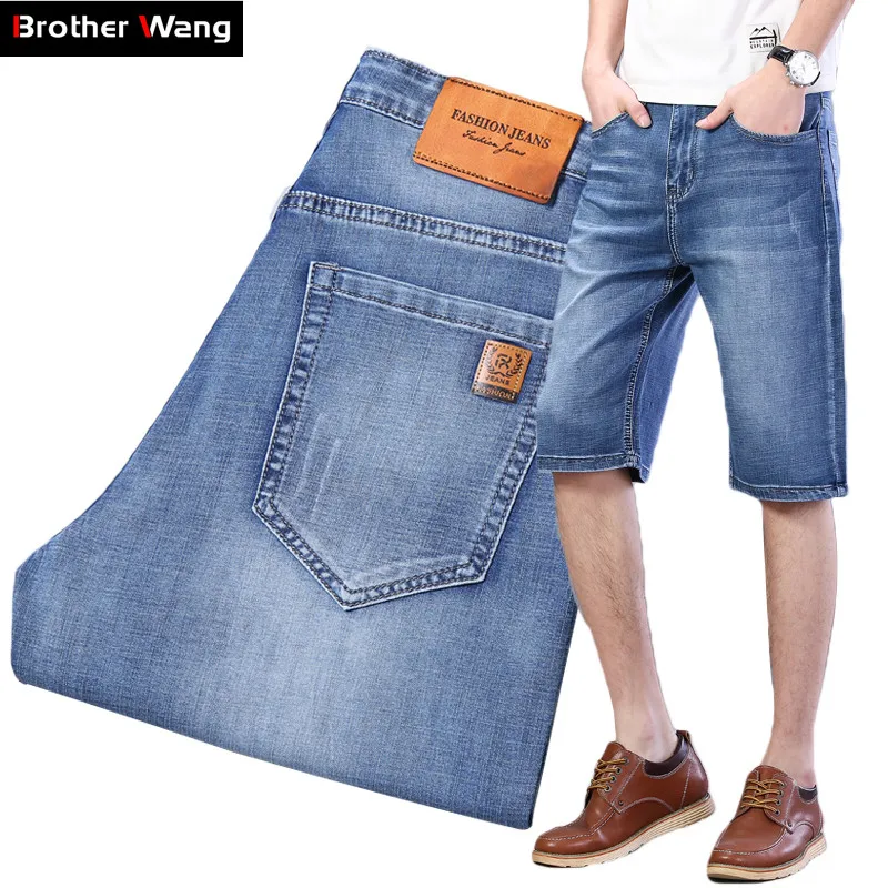 classic style Advanced Stretch short jeans men 2020 summer new high quality blue Denim shorts male Brand clothes classic style Advanced Stretch short jeans men 2020 summer new high quality blue Denim shorts male Brand clothes