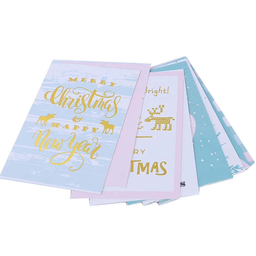 

Ellenmar 12pcs Bronzing Christmas Cards Creative Merry Christmas Greeting Cards Beautiful Message Cards Xmas Gifts Card