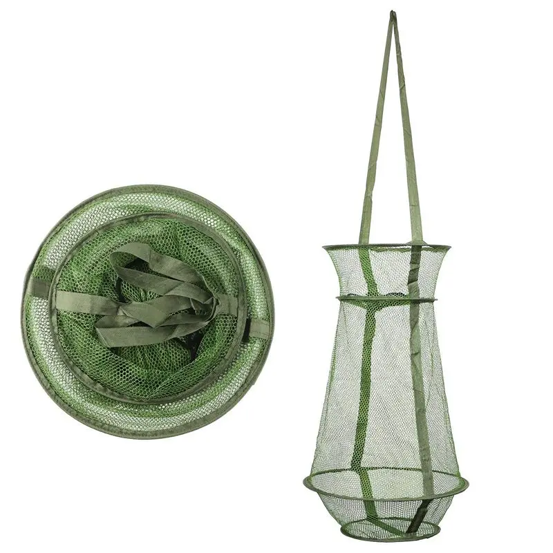 

Fishing Net Mesh Fish Trap Collapsible Fish Cage/Fishing Keep Net/Fishing Basket for Keeping Lures Crayfish Crab Fishes Smelt Mi