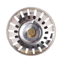 Kitchen Stainless Steel Basin Drain Dopant Sink Strainer Basket Waste Filter 2