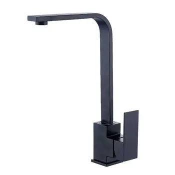 

Stainless Steel Black Rotatable Sink Hot And Cold Kitchen Faucet