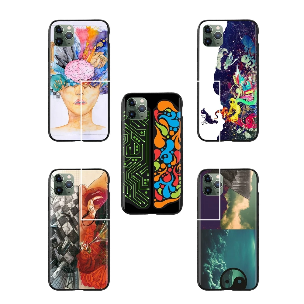 トップ定格左脳右脳壁紙携帯ポーチ Coque Iphone X 11 11pro 最大 Fitted Cases Aliexpress トップ定格左脳右脳壁紙携帯ポーチ Coque Iphone X 11 11pro 最大 Fitted Cases Aliexpress
