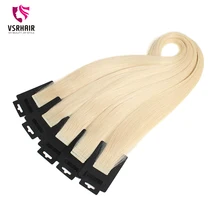 VSR полная кутикула толщина нижней части волос 2,0 г/шт. 2" Кожа Уток блонд цвет ленты волосы для наращивания роскошное качество Быстрая
