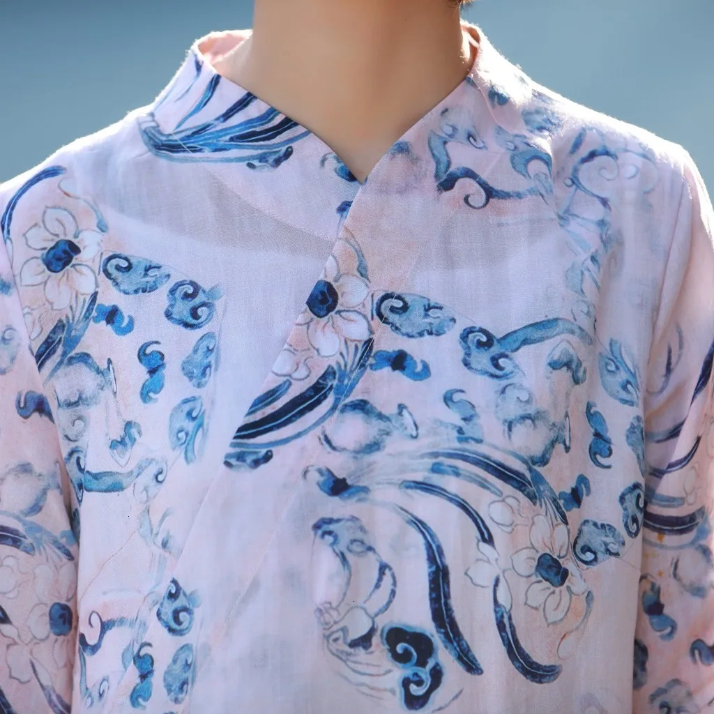 S985 Literary Lamy станция свинцовая супер-длинная одежда Cheongsam улучшает длинную одежду