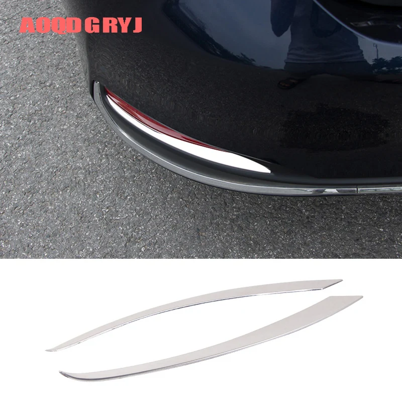 

Car Styling for Lexus ES300h 2019-2020 Stainless Chrome 2019-2020 Rear Bumper Fog Light Moulding Trim Strips 2pcs