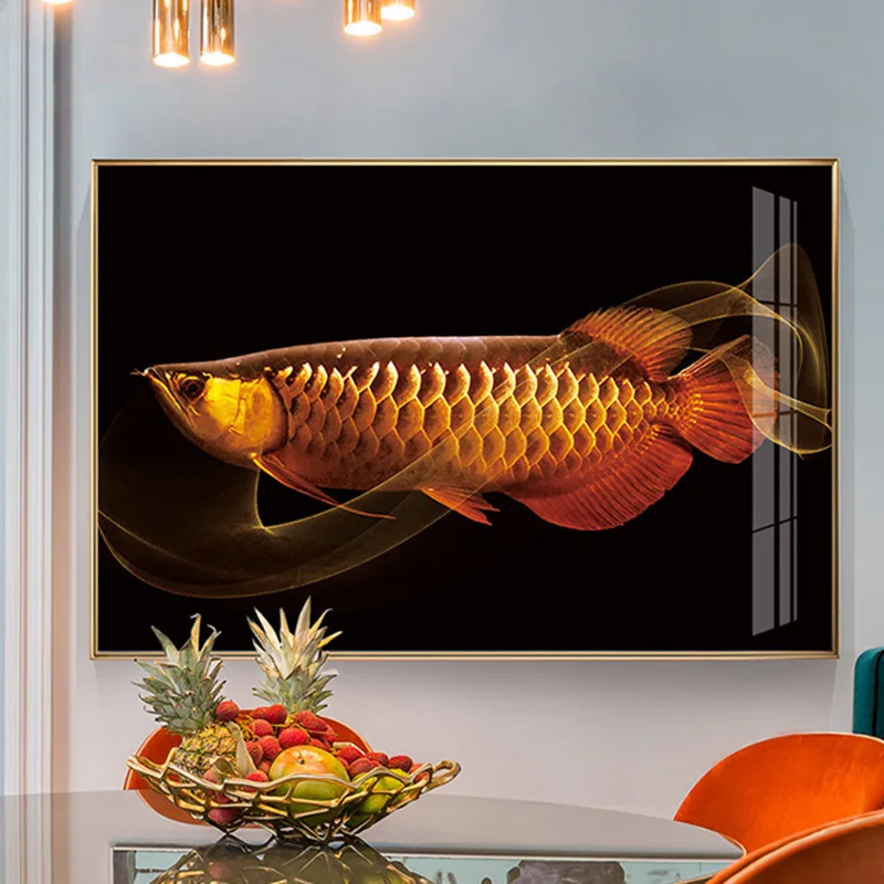 5D DIY Алмазная вышивка, круглый бриллиант Lucky red arowana картина полная Алмазная вышивка крестиком, рукоделие