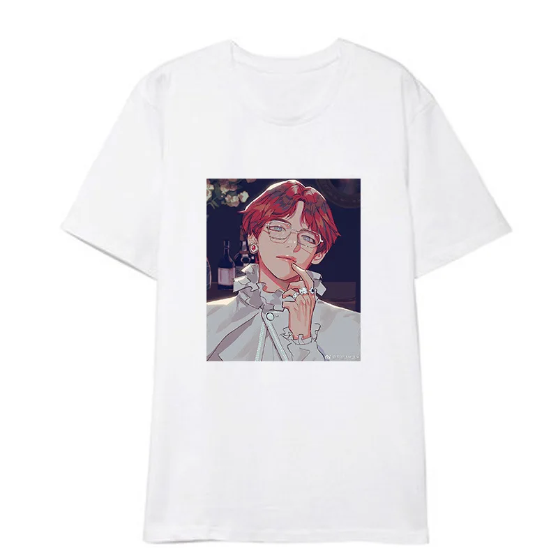 Kpop bangtan/Летняя футболка с короткими рукавами для мальчиков, для мужчин и женщин, в Корейском стиле хлопковый принт, черный, белый, розовый, с героями мультфильмов harajuku - Цвет: -4180g