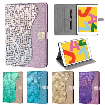 

Case For Samsung galaxy Tab A 10.5 inch 2018 SM-T590 T595 T597 Cover Coque Bling Glitter Smart leather Stand Tablets wallet Case