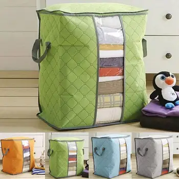 

1PCS Foldable Storage Bag Clothes Blanket Quilt Closet Pouches Organizer Box Sweater O1A3