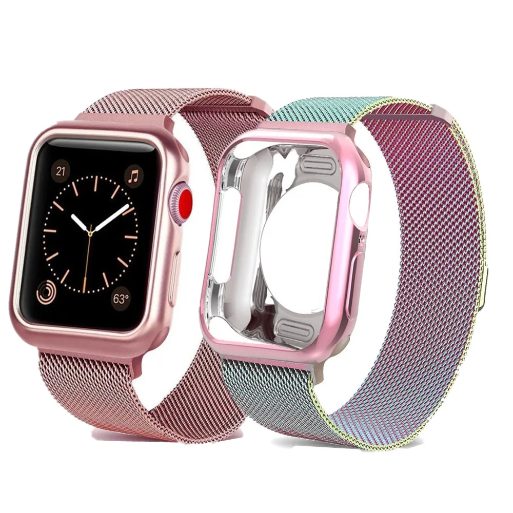 Ремешок+ чехол для apple watch band lianese Loop apple watch 5 4 3 band 44 мм 40 мм iwatch band 42 мм 38 мм correa pulseira bracelet