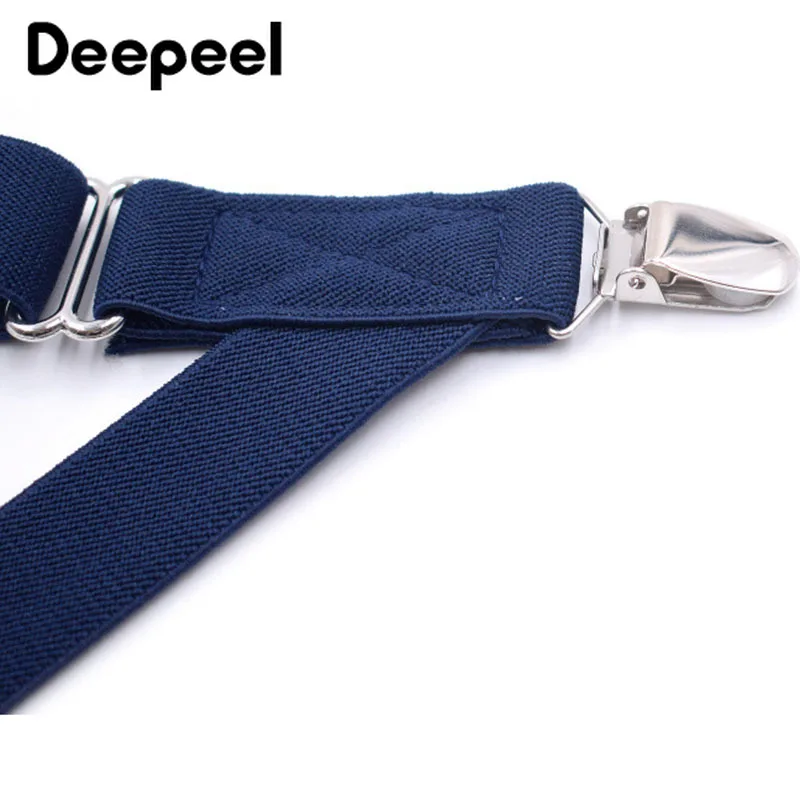 Deepeel 1 шт. 2,5*125 см эластичное полотно из полиэфира Регулируемый 2 зажима на подтяжках унисекс X Тип костюм декоративные ремни SP064