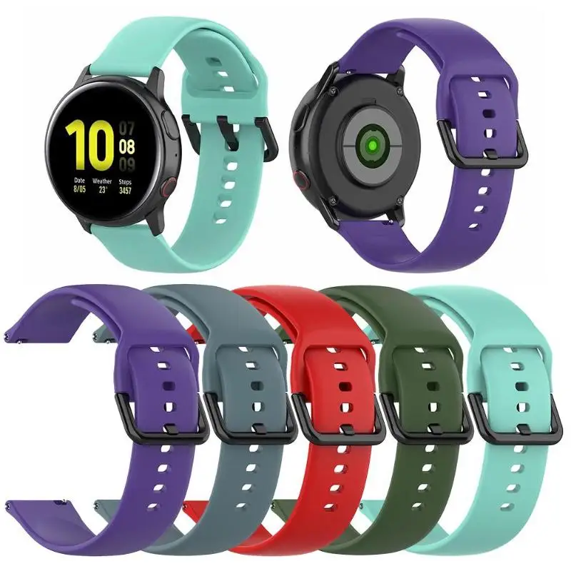 Силиконовый ремешок для часов Ремешок для samsung Galaxy Watch Active 2 40 мм 44 мм L ремешок для часов samsung Аксессуары для часов