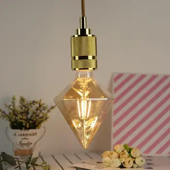 

LumiParty 220V 4W E27 LED Bulb Retro Style Homestay Bar Restaurant Internet Cafe Diamond-shaped Decorative Lamp