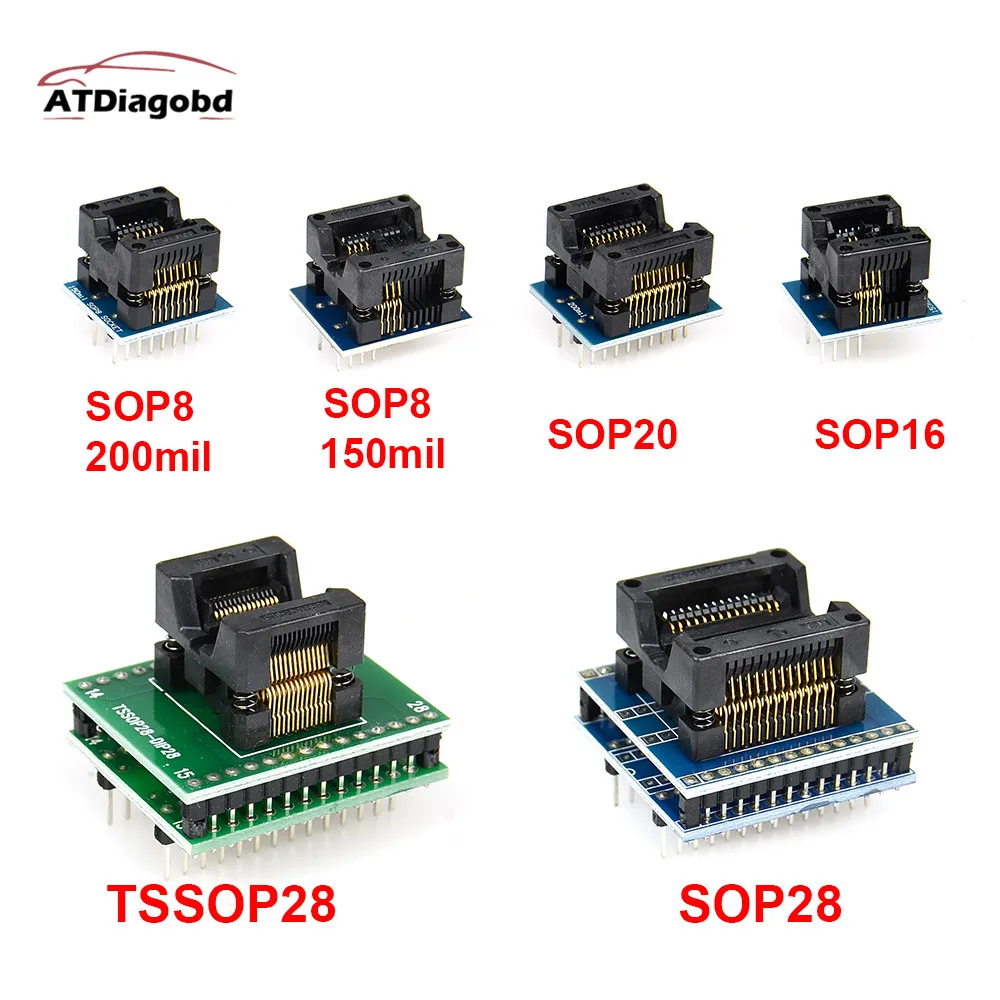 Адаптер TSSOP28 SSOP28 SOP28-DIP28 6 шт. адаптер SOP20 SOP16 SOP8 150mil 200mil на DIP8 совместим с разъемом