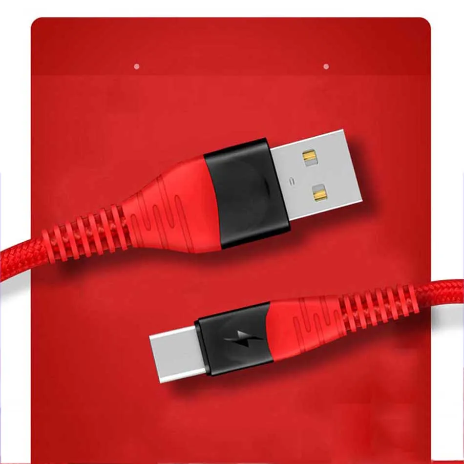Кабель usb type-C для Xiaomi Redmi Note 7 mi9, кабель USB C для samsung S9 S10 Plus, провод для быстрой зарядки, USB-C, шнур для зарядки мобильного телефона