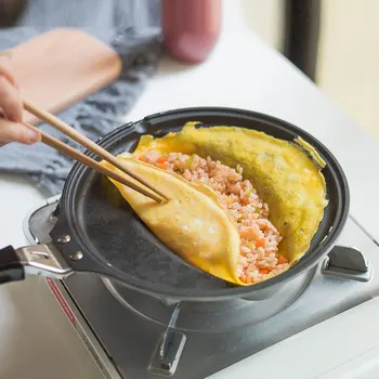 

Japan Egg Rice Pot Flat Bottom Non-stick Frying Pan Restaurant Egg Dumplings Flow Heart Egg Rice Mould Commercial Use Gas Stove