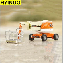 1/87 escala pequena simulação dobrável equilíbrio carro modelo de elevação telescópica trabalho aéreo carro liga diecast engenharia veículo brinquedos