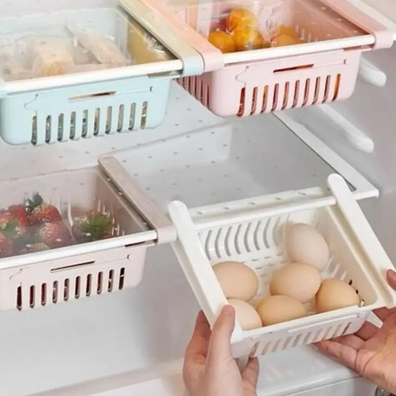 

Refrigerator Partition Layer Multi-Purpose Finishing Storage Basket Table Living Kitchen Fresh-Keeping Drawing Type Storage Rack