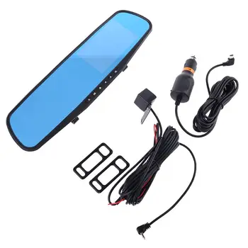 

1Set 4.3" 1080P HD Dual Lens Rear View Camera DVR Mirror Car Dash Cam Recorder