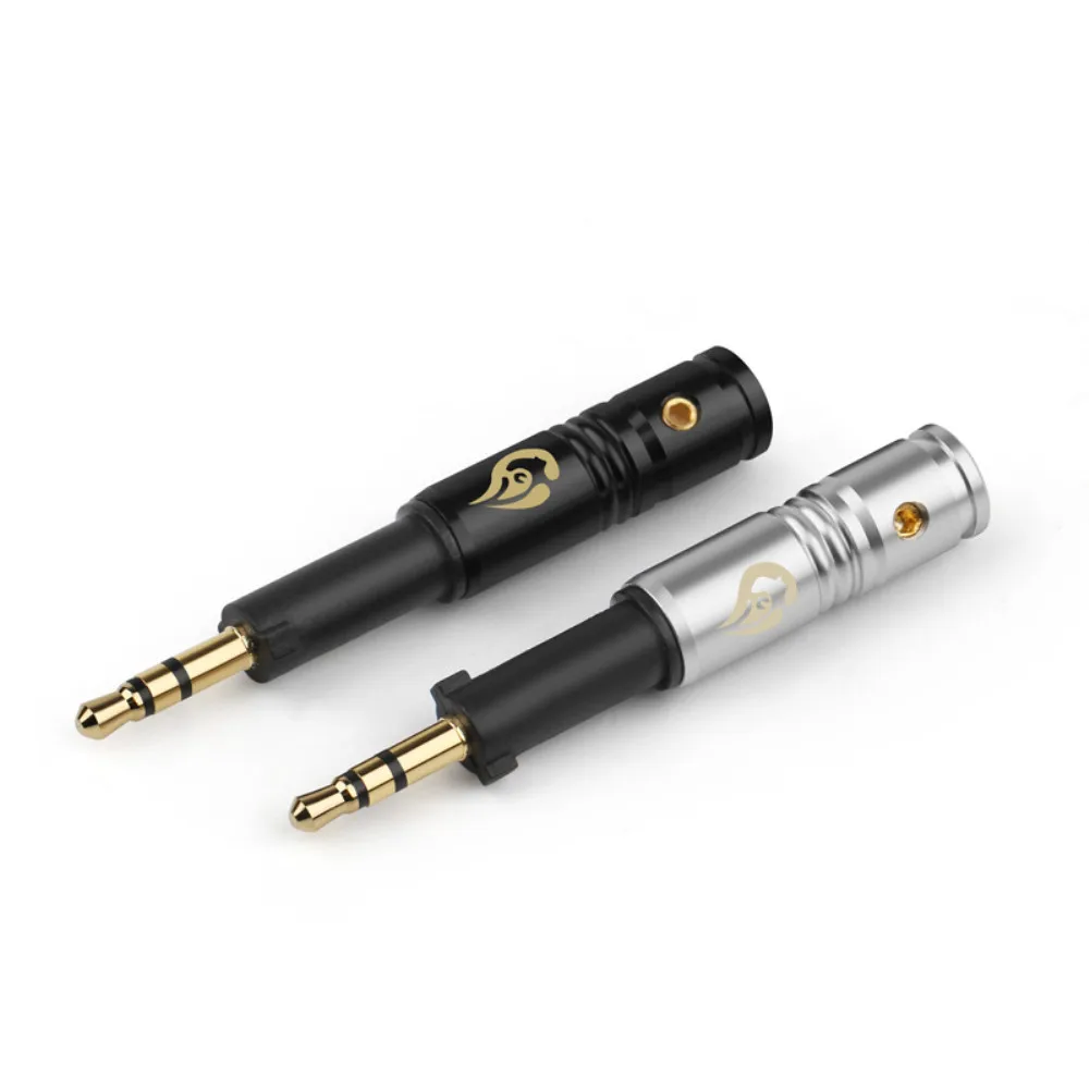 Audio Jack 2 5mm 3 Poles Pure Copper Headphone Plug For K450 Q460 K480 Headset Adapter DIY 2 5 Extension Plug Black Silver