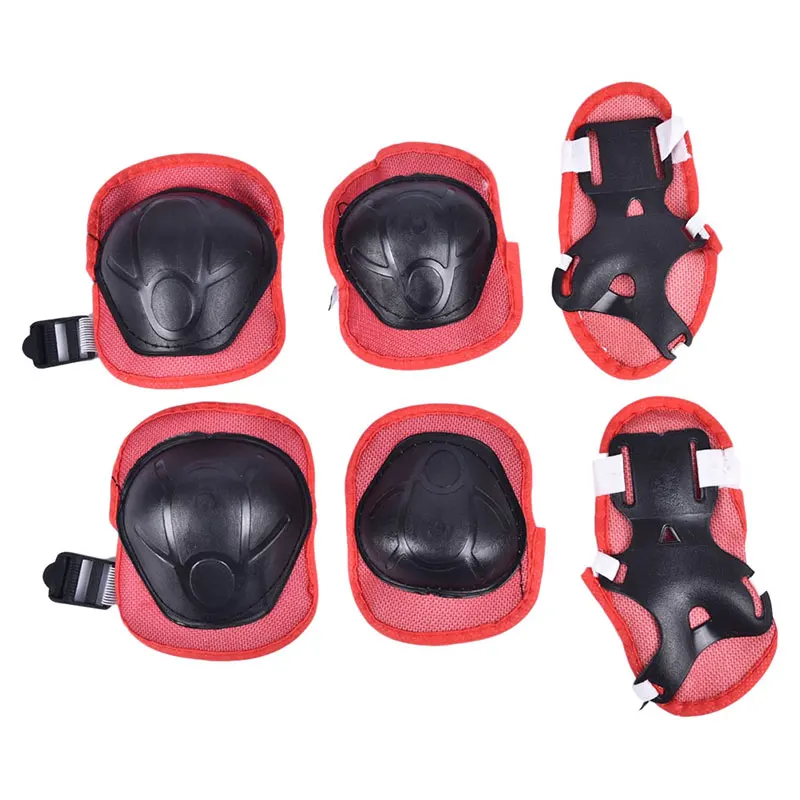 7Pcs/set Kids Cycling Protective Gear Bike Helmet Knee Wrist Elbow Guard Roller High-density Padding Comfort Good Ventilation