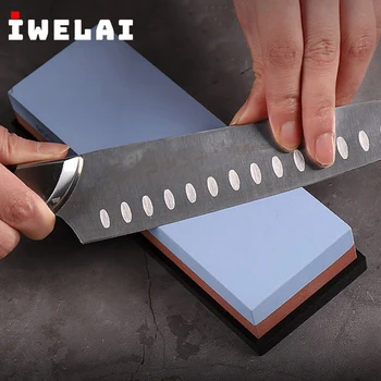

IWELAI Sharp Pebble Premium Whetstone Knife Sharpening Stone 2 Side Grit 1000/3000 Grit Waterstone Best Whetstone Sharpener