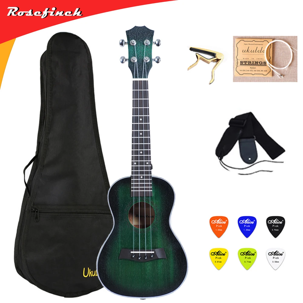 

23 inch Ukulele 4 Strings Mini Guitar Mahogany Ukelele with Bag Capo String Strap Picks Gift Hawaii Guitar UKU UK2329A