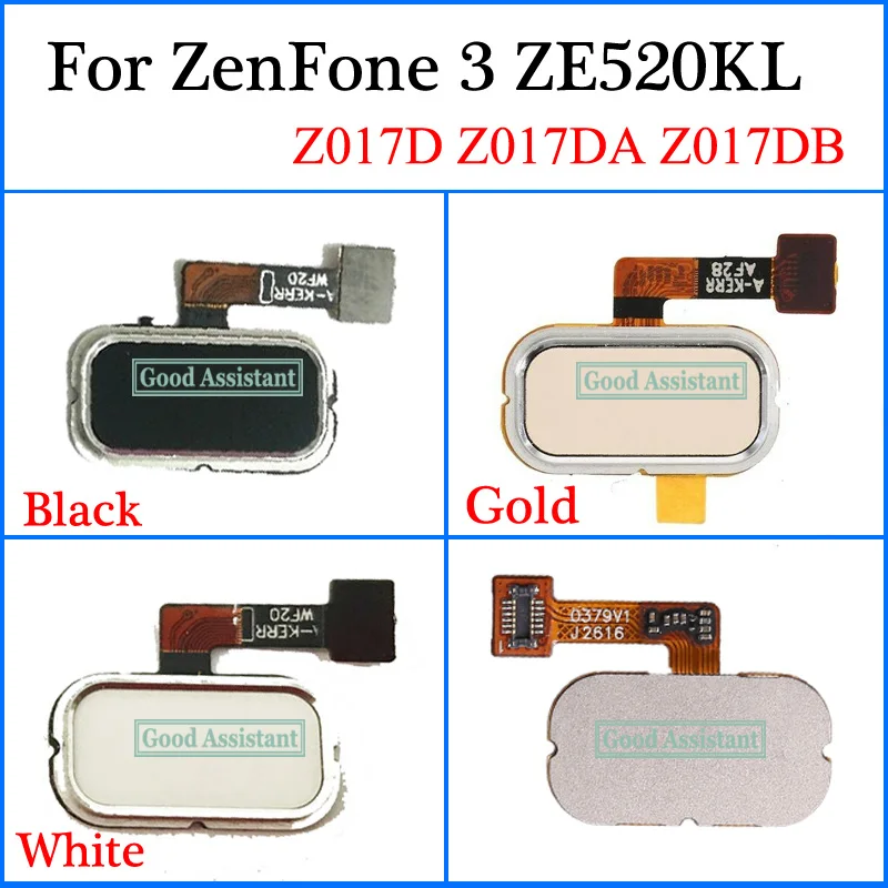 Черный/белый/золотой Для ZenFone 3 ZE520KL Z017D Z017DA Z017DB сканер отпечатков пальцев