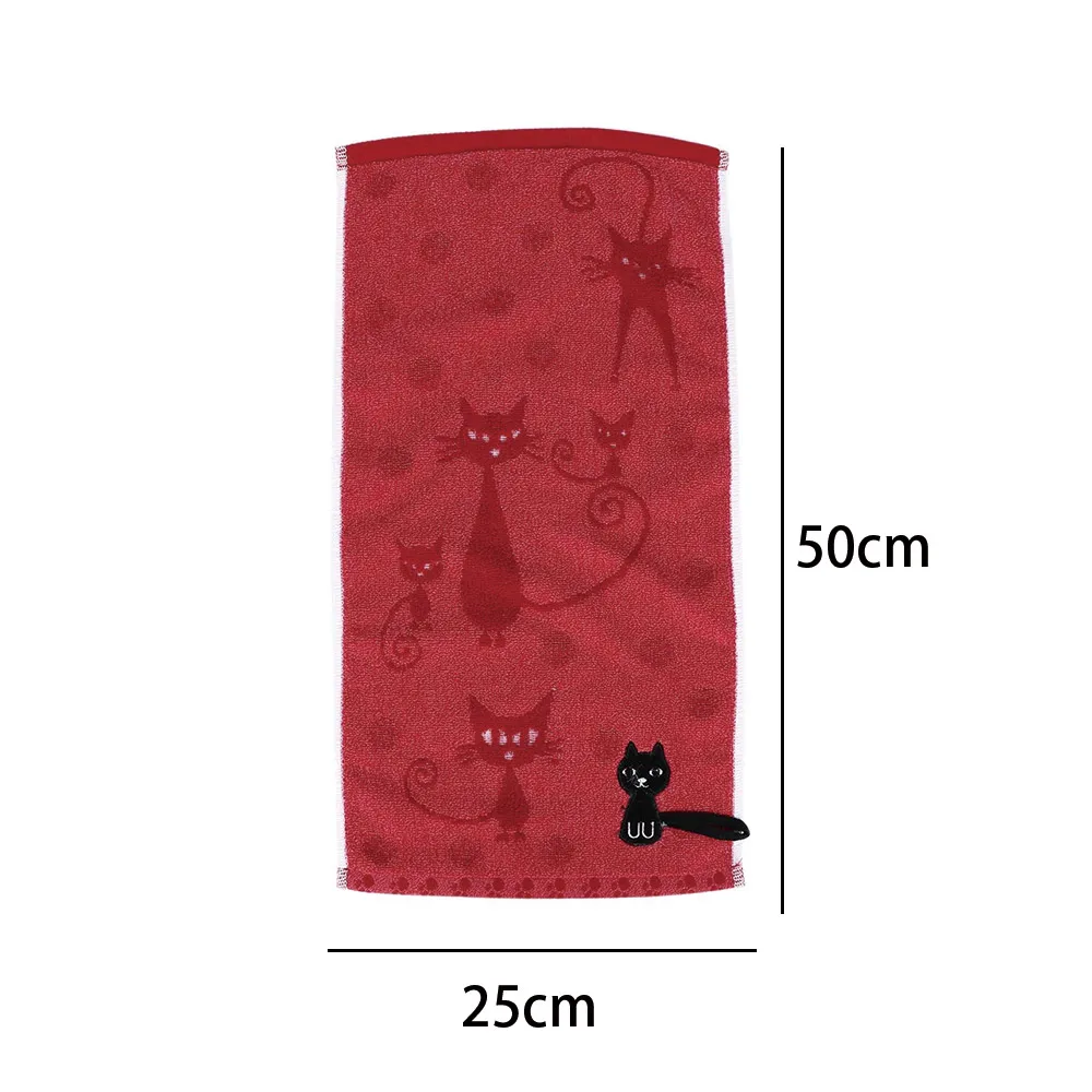 Мочалка с милым котенком из мультфильма и рисунком кота; хлопковое мягкое полотенце для детей; домашнее полотенце для ухода за лицом; водопоглощающее полотенце; 1 шт