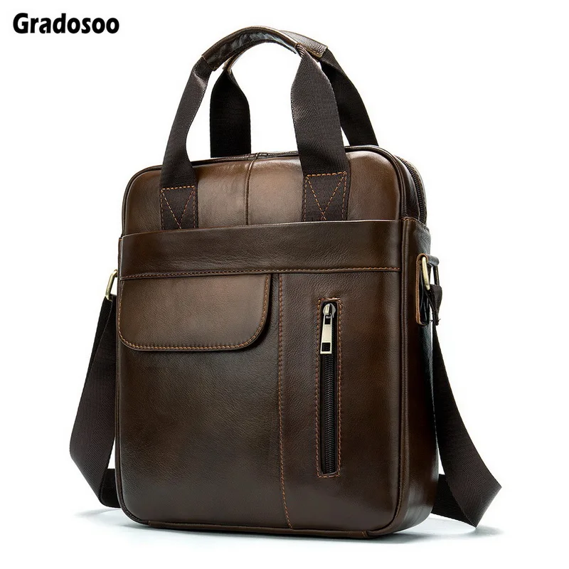 

Gradosoo Split Leather Small Bags Male High Quality Shoulder Bags For Male Brand Designer Messenger Bags Men Handbag Bags LBF684
