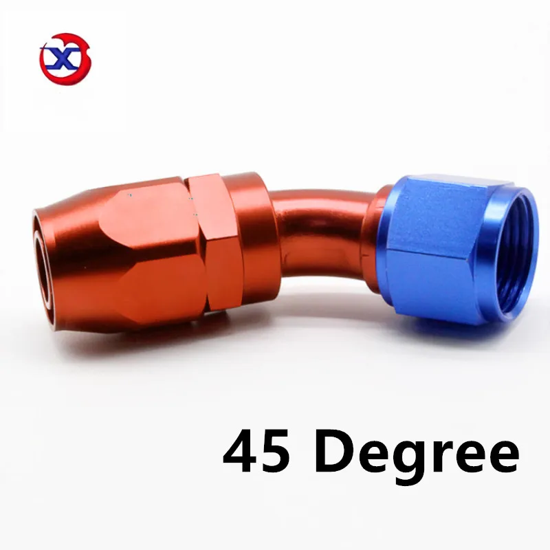 AN4Swivel 45 градусов фитинг Универсальный Масляный топливный адаптер конец шланга многоразового использования масляный топливный фитинг адаптер