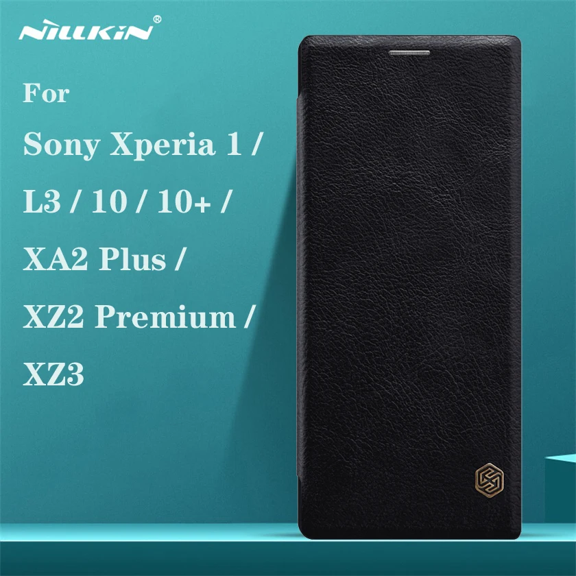 Для sony Xperia 1 Xperia 10 XA2 Plus L3 XZ3 XZ2 Premium Премиум флип-чехол Nillkin Qin винтажный кожаный флип-чехол с кармашком для телефона