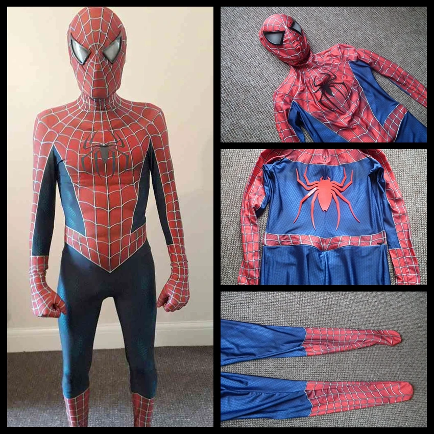 Костюм Человека-паука с 3D принтом фигурки из лайкры и спандекса высокое качество