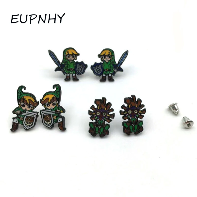 EUPNHY 20 пар Легенда о Zelda аниме серьги гвоздики серьги из гипоаллергенного материала для женщин Подарки для девочек на день рождения Bijoux