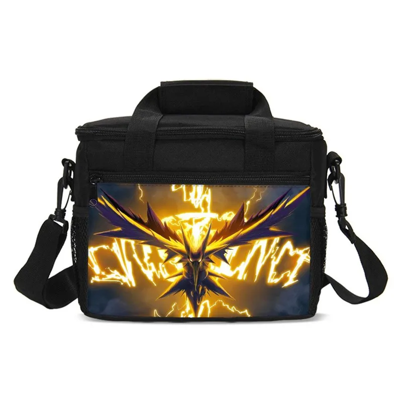 Малый мешок обеда для мальчиков девочек мультфильм Zapdos животное 3D печать мешок льда Термоизолированный ланчбокс для пикника Сумки Sac основной - Цвет: SCBU01900158B