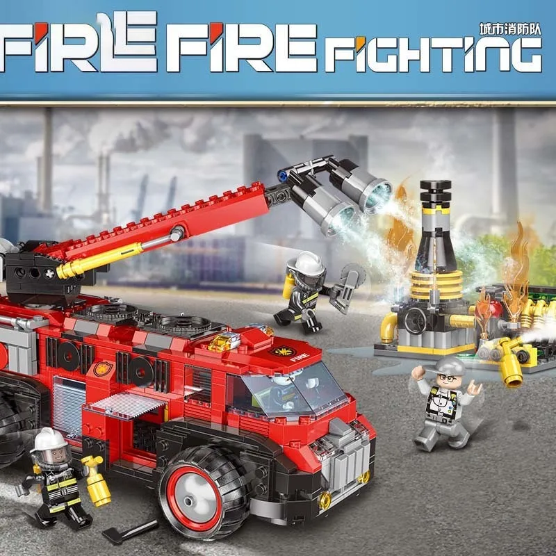 Star Fort Building Block City Fire Brigade Series Forest Disaster Relief Children Alpinia Oxyphylla Assembling Xb14004