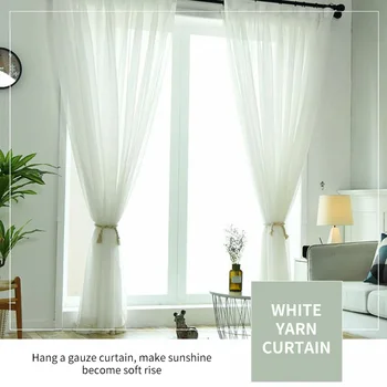 

Solid White Tulle Sheer Window Curtains For Living Room The Bedroom Modern Tulle Organza Voile Curtains Cheap Curtains Door