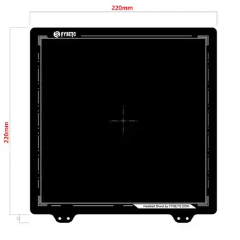 

Double Sided Textured Pei Steel Sheet Powder Coated Pei Build Plate for Prusa Anet CR-20 3D Printer 220*220mm