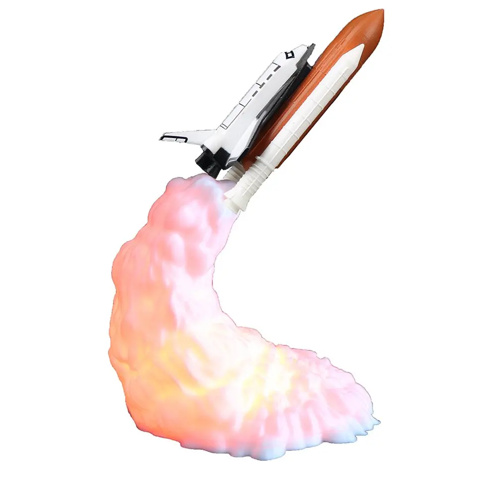 

3D Printing Space Shuttle I-typed Lamp Rocket Lamp USB Rechargeable LED Night Light Decoration Lamp Light For Space Lovers